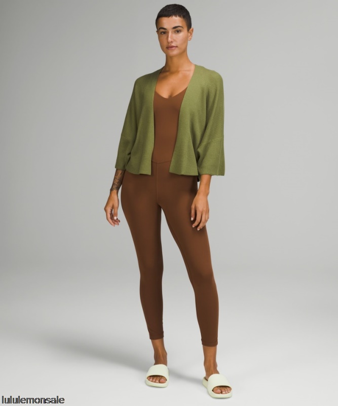 Lululemon Damen DELULU474 | Boxy Cashlu Knit Wrap Bronze Green